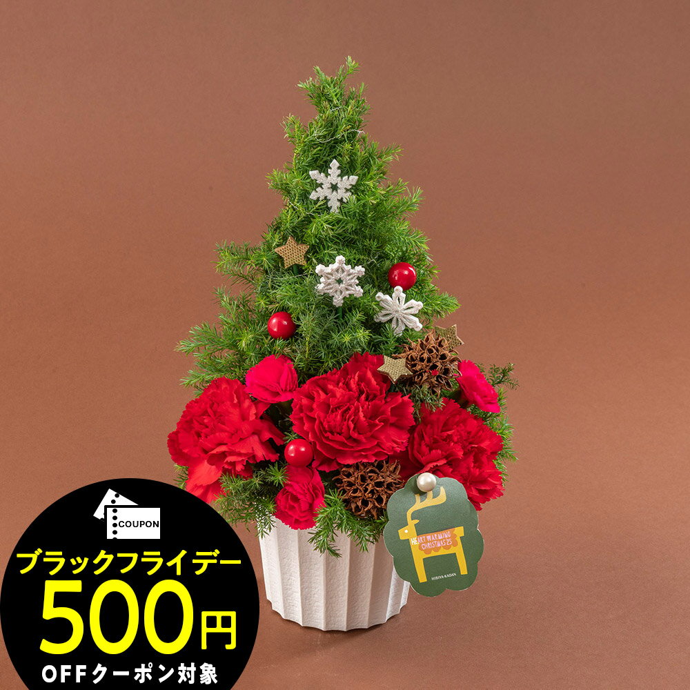 クリスマス アレンジメント「サパンドノエル」 ツリー型 日比谷花壇 クリスマスプレゼント クリスマス..