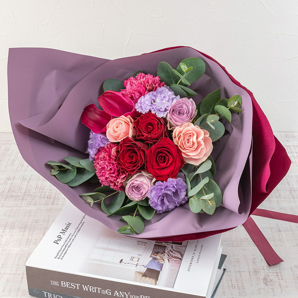 誕生日 花 結婚記念日 ありがとうの花束 ブーケ 日比谷花壇 プレゼント 記念日 お見舞い 出産祝い 結婚記念日 退職祝い 送別 生花 メッセージカード フラワーギフト 誕生日プレゼント