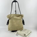 【中古】LOEWE ロエベ フラメンコ ショルダーバッグ 肩掛け ベージュ スエード ヴィンテージ レディース【中古美品】HIBUOCHI VINTAGE