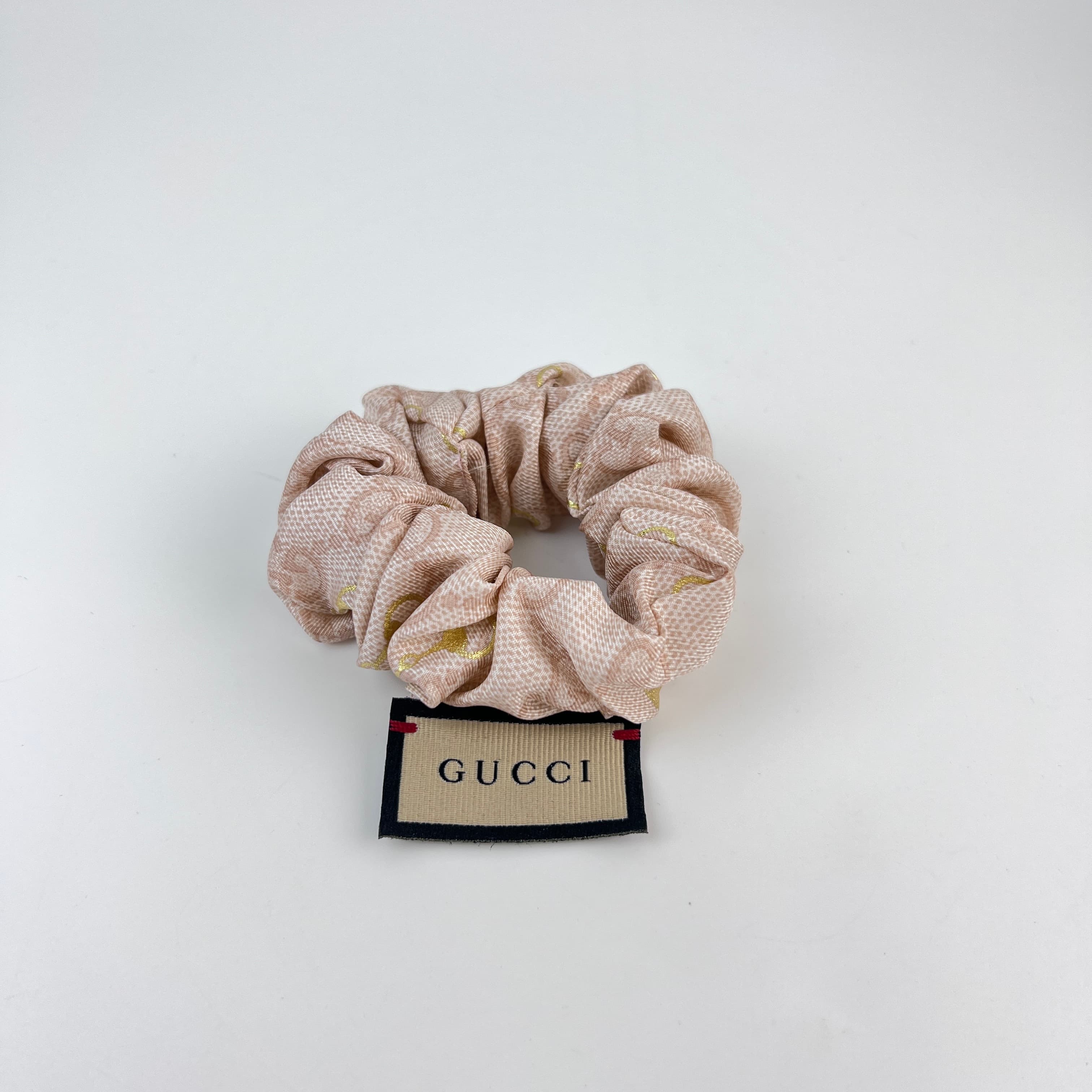 【中古】GUCCI グッチ ヘアアクセサリー GGシルク シュシュ ピンク ヴィンテージ レディース【中古美品】HIBUOCHI VINTAGE