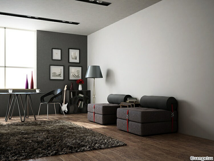 国産壁紙 のり付き壁紙/サンゲツ RE55616 (FE76661) / コンクリート 打ちっぱなし ストーン 石柄 漆喰 /ブラック ダークグレー / ウレタンコート 表面強化 撥水 抗菌 防カビ / 天井やアクセント壁紙にも最適