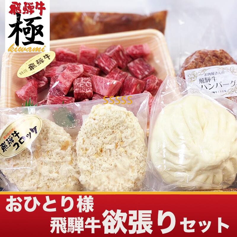 ◆おひとり様にも◆飛騨牛グルメ欲張りセット♪飛騨牛サイコロステーキ ホルモン ハンバーグ 肉まん コロッケ入りおうちグルメ お取り寄せグルメ 観光地応援 ふっこう福袋　復袋おうち割 ふっこう福袋 復袋 お取り寄せグルメ 観光地応援 高級食材料