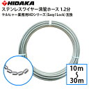 【送料無料】ケルヒャー 業務用高圧洗浄機互換 プロ仕様洗管ホース Easy!Lock対応 ガン先取付 1.2分ステンレス スズランノズル(4)