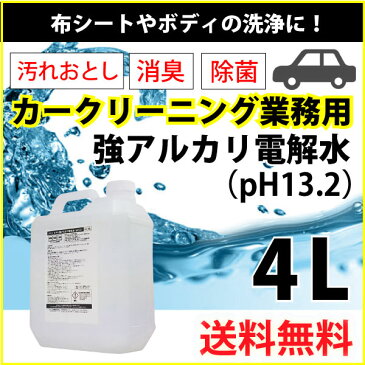 【送料無料】ヒダカ 強アルカリ電解水（pH13.2）4L_カークリーニング業務用【レビュープレゼント対象】