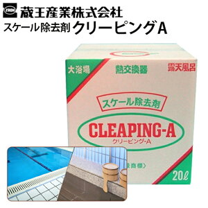 蔵王産業　クリーピングA　 業務用 配管/熱交換器/水中ポンプ スケール除去剤　大浴場・銭湯・露天風呂・温浴施設 6003304 ≪サンプル品同梱不可≫≪離島不可・代引き不可・メーカー直送≫