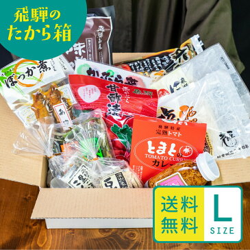 飛騨のたから箱 L 10〜13点入り 福袋 食品 お菓子 & 惣菜 復興福袋 ラーメン コロナ 在庫処分 スイーツ お土産 食品ロス 送料無料 観光地応援 フードロス 復袋 ご当地グルメ 応援 訳あり 仕送り 漬物 ヒダカラ商店