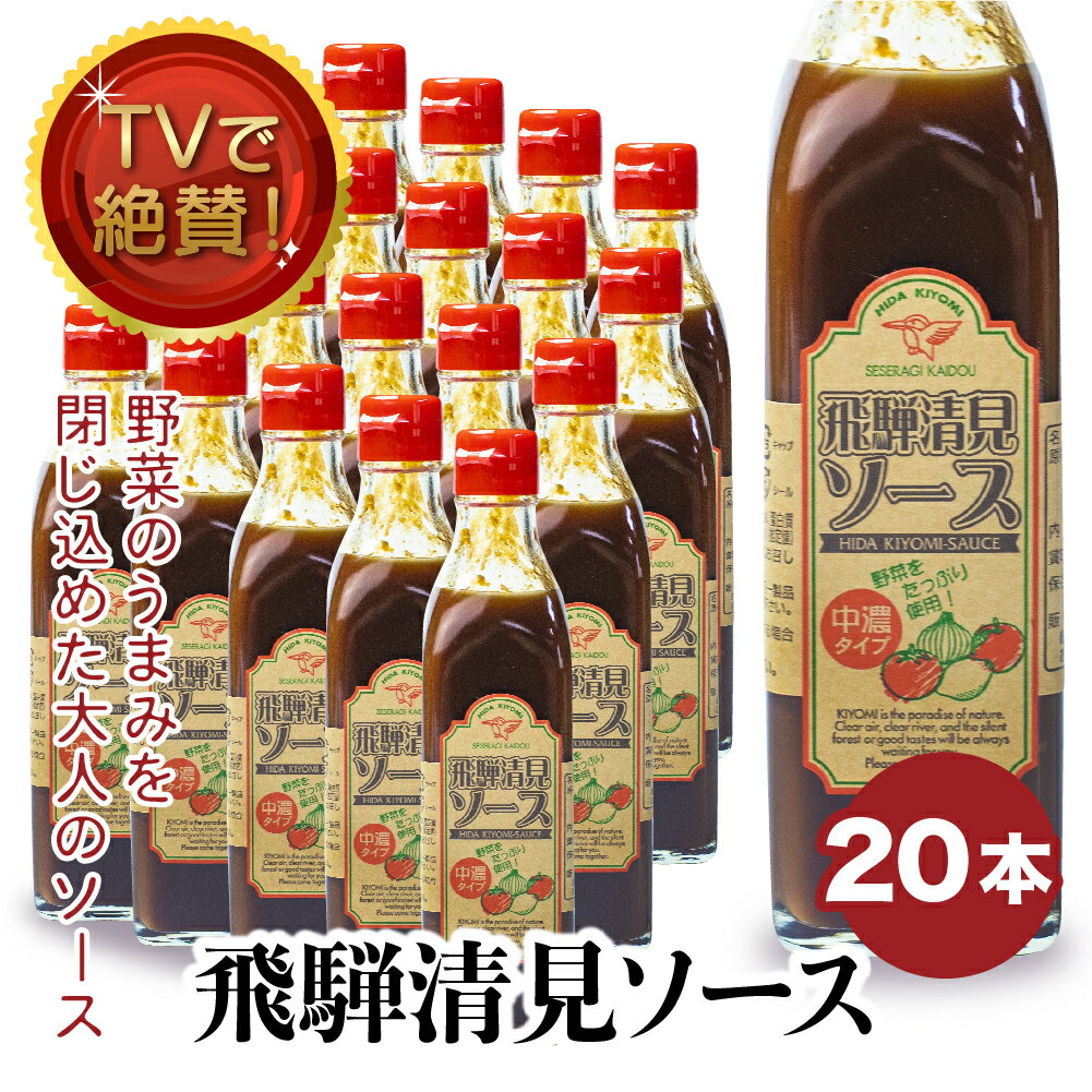 楽天ヒダカラ商店調味料 ギフト 飛騨 清見ソース 20本セット パスカル清見 TVでも絶賛 ウスターソース 中濃ソース 美味しい