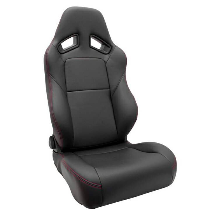 【特価販売中】RECARO SR-7F 前期モデル（〜2016）専用 スタイリッシュ シートカバー ブラック×レッドステッチ