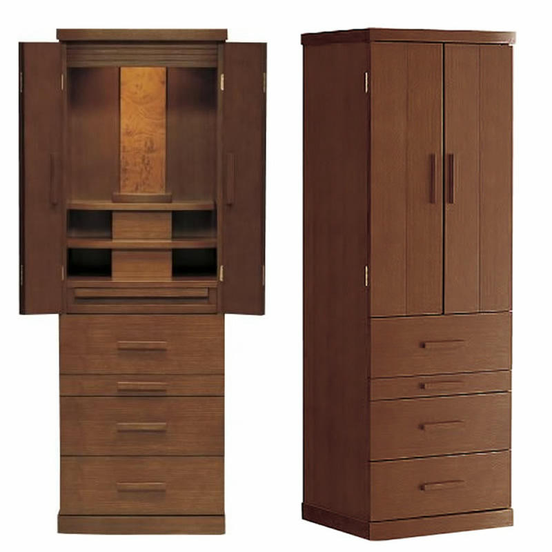 モダン仏壇・微風 41-14号【仏壇】スリムタイプのお仏壇で下台が扉式ではなく引き出しタイプのためリビングでもどんなお部屋でも設置しやすいシンプルスタイリッシュなお仏壇