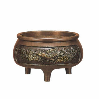 袋型前香炉 花鳥 サイズ：4.5寸