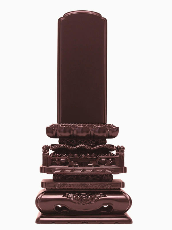 唐木位牌・切高欄 5.5寸（高さ：31.3cm）【仏具】【位牌】高級位牌でトップクラスの優雅さや華やかさを誇る塗でも人気の高欄が付いた黒檀・紫檀の大きいお位牌