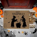 送料無料 ハッピーハロウィン ドアマット オレンジ クモの巣 コウモリ 屋外エントランス ハロウィンフロアマット ハロウィン 飾り 屋外 室内 飾り お化け屋敷 お化け おしゃれ 装飾 置物 滑り止め ラグマット シンプル いたずら 道具 かぼちゃ 出入り口 簡単 春夏秋冬