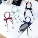 オープン記念4月1日から店内全品ポイント15倍!!ロングリボン2連パールヘアゴム かわいい おとな キッズ かんたん りぼん プレゼント プチプラ ヘアアレンジ