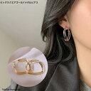 オープン記念4月1日から店内全品ポイント15倍!!ビッグスクエアゴールドメタルピアス プレゼント 彼女 誕生日 クリスマス 大人 おしゃれ 入学式 入園式 卒業式 パーティー お出かけ オフィス