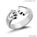 オープン記念4月1日から店内全品ポイント15倍!!キャットハグシルバーリング かわいい 指輪 フリーサイズ 猫 プレゼント レディース 肉球 ねこ ユニーク...