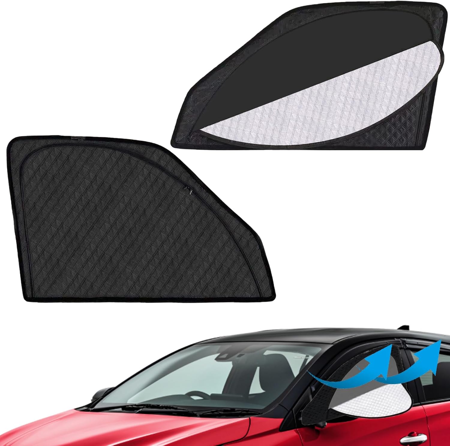 強化版 セレナ との互換性あり C28 サンシェード マグネット式 サイド用 車窓日よけ 車中泊 車種専用 2in1一体式 カーシェード 遮光 メッシュカーテン 車内の目隠 防蚊 日除け 通気性 UVカット 紫外線カット 虫よけ 折り畳み式 簡単着脱 2枚