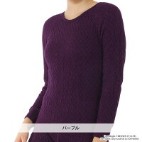 【上下別売】ひだまりシリーズで最高クラスの保温力ひだまりエベレスト婦人用長袖丸首インナー防寒汗冷えしにくい/静電気抑制/抗菌消臭・防臭機能/平らなミシン目/日本製EVN