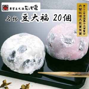 豆だいふく 本家豆大福 20個入 だるま堂 紅白選べる 黒豆 内閣総理大臣賞 岐阜県観光連盟推奨観光土産品 各務原 お中元 敬老の日 ギフト スイーツ