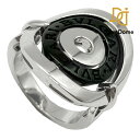 BVLGARI ブルガリ K18 WG 黒色セラミック リング 9号 【中古】