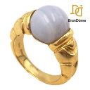 BVLGARI ブルガリ リング カルセドニー K18 YG 9号 【中古】