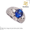【中古】 リング SriLanKa サファイア 3.291ct ダイヤモンド 1.52ct PT900 プラチナ 13号 指輪 ジュエリー Ring