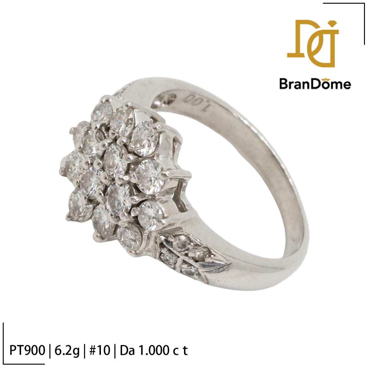 Rakuten - 【中古】 リング ダイヤモンド 1ct PT900 プラチナ #50.5 約10号 指輪 レディース ジュエリー ring