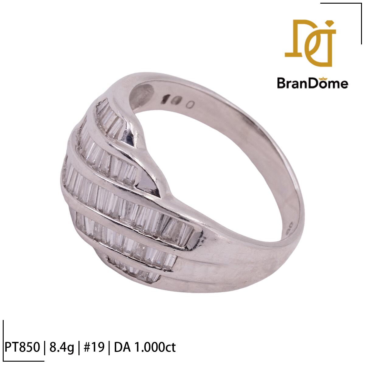 Rakuten - 【中古】 リング ダイヤモンド 1ct PT850 プラチナ #59 約19号 指輪 レディース ジュエリー ring