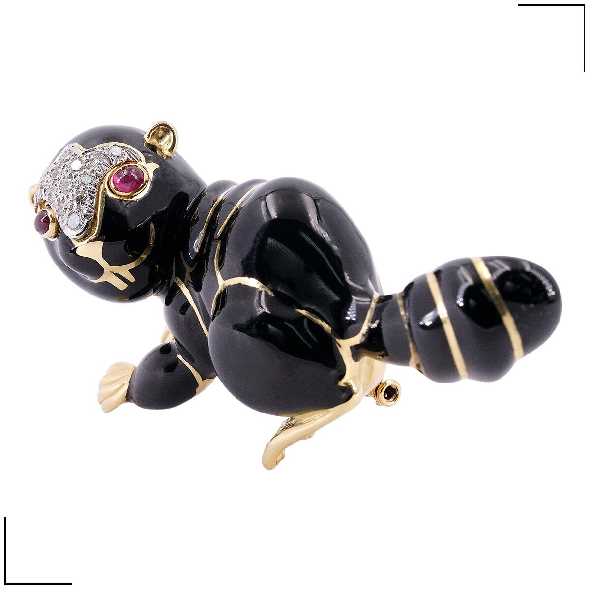 ����š� �ǥӥåɡ������� DAVID WEBB �֥����� �ӡ��Х������ ��ӡ� ��������� ���ʥ�� K18 YG ��������������� PLAT �ץ���� 750 ��ǥ����� ���奨�꡼ brooch