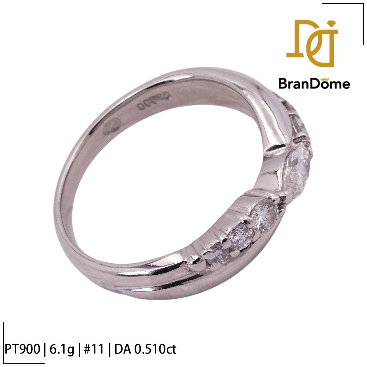 Rakuten - 【中古】 リング ダイヤモンド 0.51ct PT900 プラチナ #51 約11号 指輪 レディース ジュエリー ring