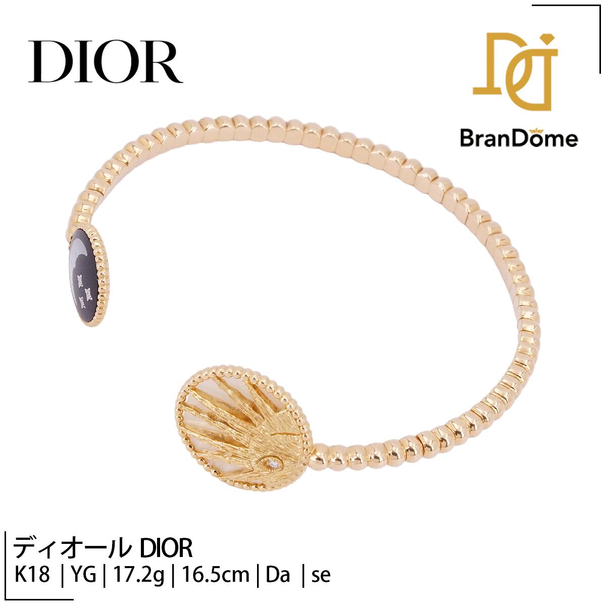 ����š� �ǥ������� DIOR �Х󥰥� ������ ���쥹�� ��������� ������ K18 YG ��������������� �����Ĺ����16.5cm 750 ��ǥ����� ...