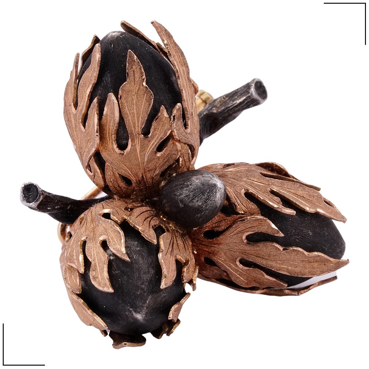 ����š� �֥�����åƥ� BUCCELLATI �֥����� �ɥ󥰥������� ITALY K18 YG ��������������� 750 ��ǥ����� ���奨�꡼ brooch