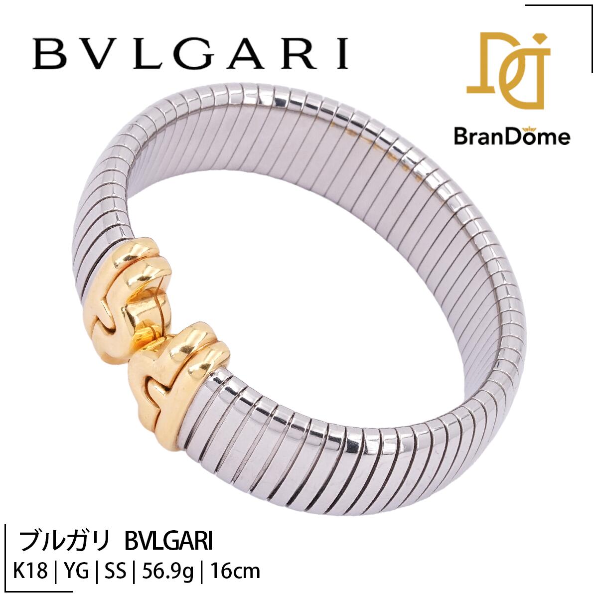 ����š� �֥륬�� BVLGARI �Х󥰥� �ѥ��ƥ� K18 YG ��������������� SS ���ƥ�쥹 �����Ĺ����16cm 750 ��ǥ����� ���奨�꡼...