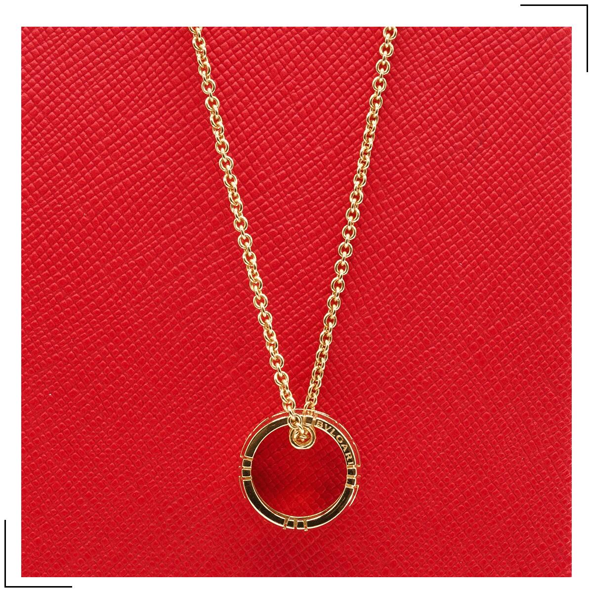 BranDomeの【中古】 ブルガリ BVLGARI ネックレス パレンテシ K18 YG イエローゴールド チェーン長さ約45.5cm 750 レディース ジュエリー Parennesi necklace｜アングル2
