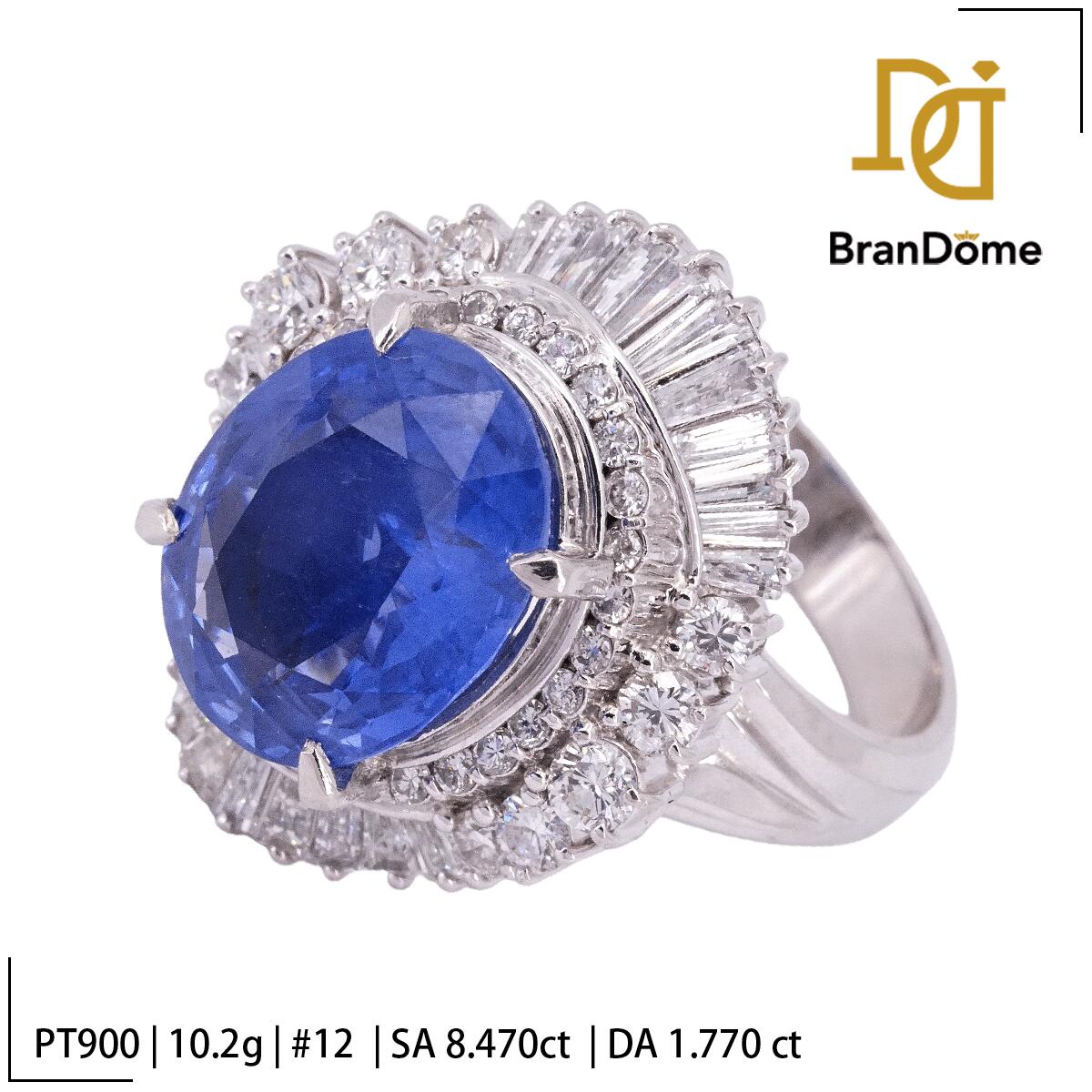 ����š� ��� �����󥫻� Sriranka ���Ǯ ��������� 8.47ct ��������� 1.77ct PT900 �ץ���� #52 ��12�� ���� ...