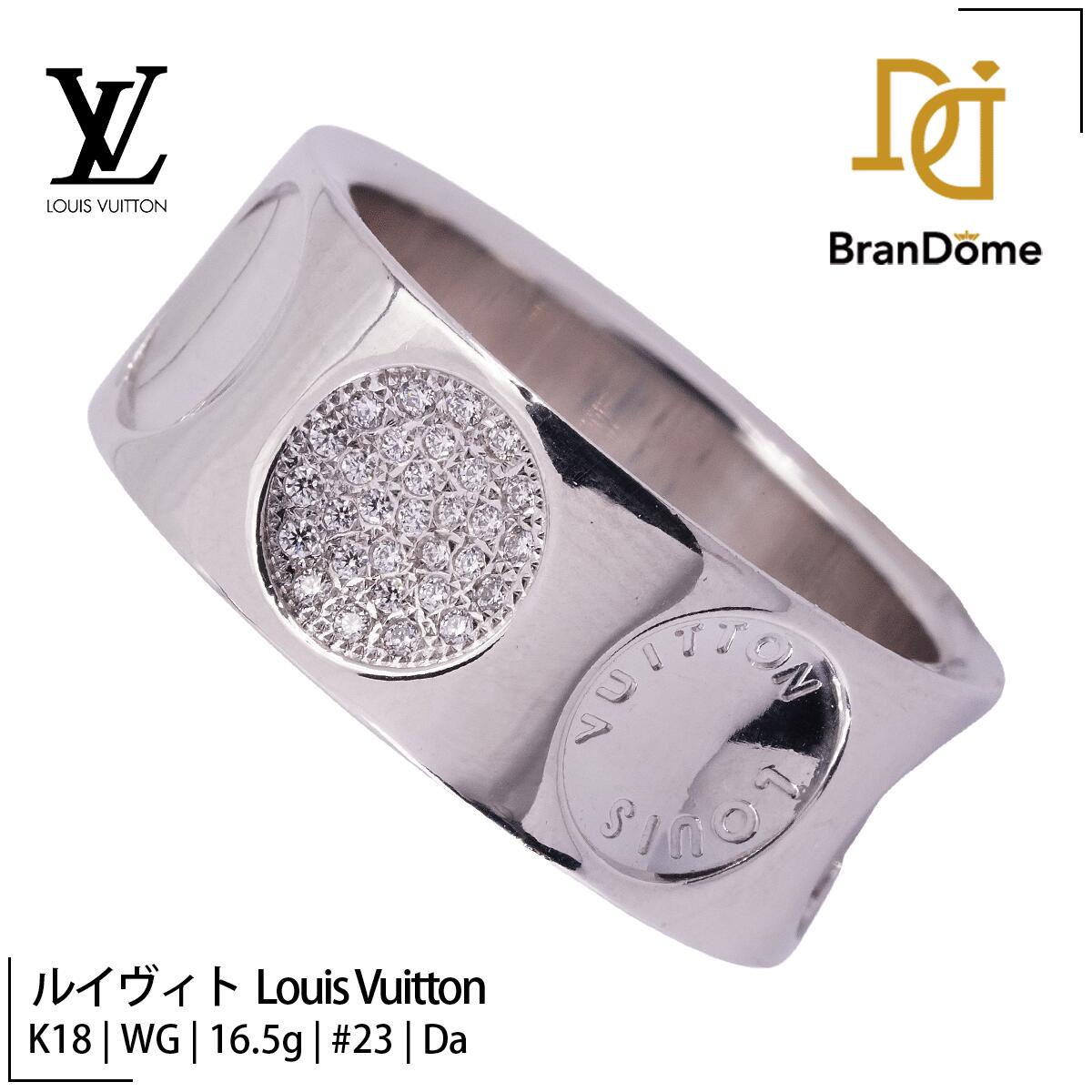 Rakuten - 【中古】 ルイヴィト LOUIS VUITTON リング バーグ アンプラント グランド ダイヤモンド K18 WG ホワイトゴールド #63 約23号 指輪 750 レディース ジュエリー Empreinte ring