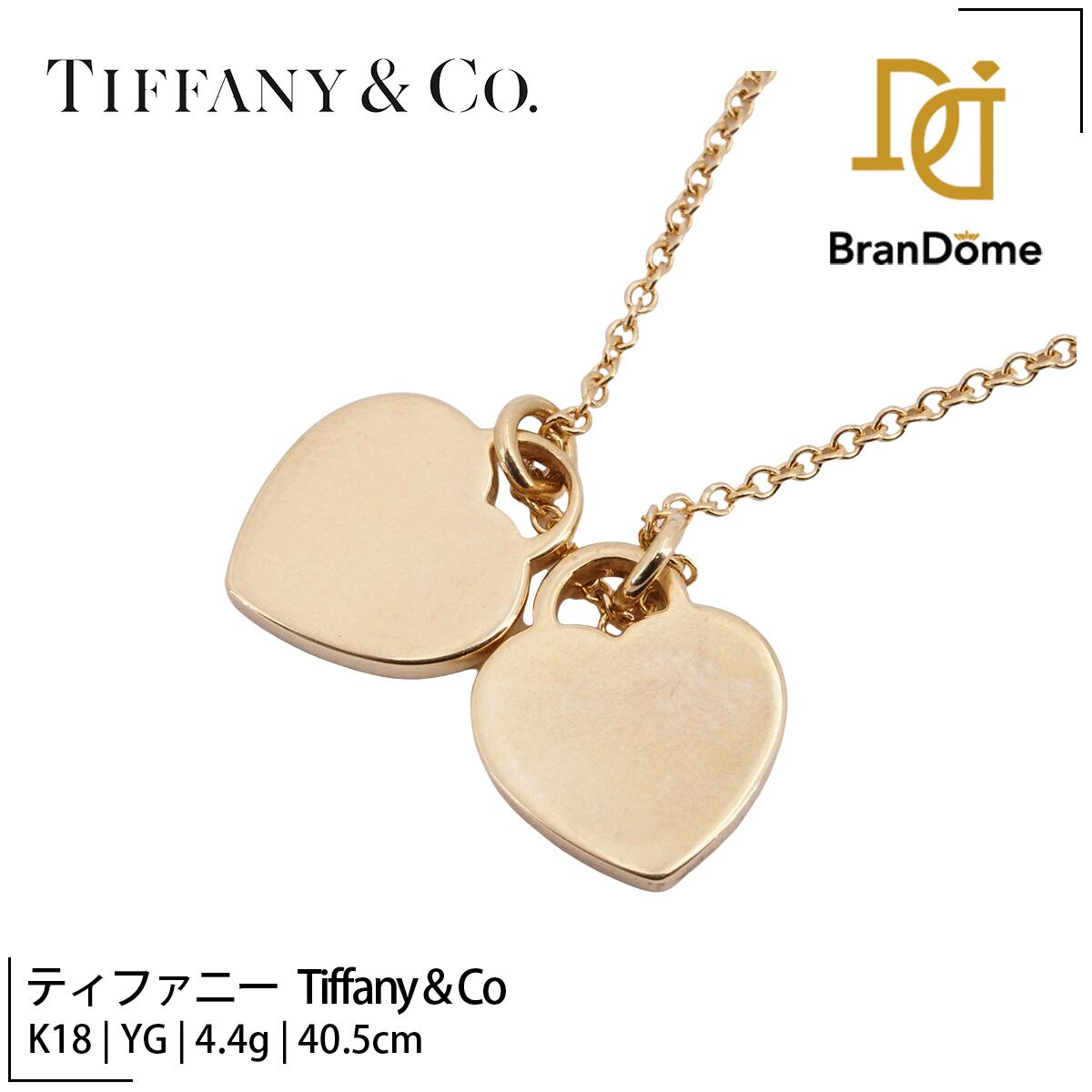 Rakuten - 【中古】 ティファニー Tiffany & Co ネックレス リターン トゥ ハート K18 YG イエローゴールド チェーン長さ約40.5cm 750 レディース ジュエリー RETURN TO necklace