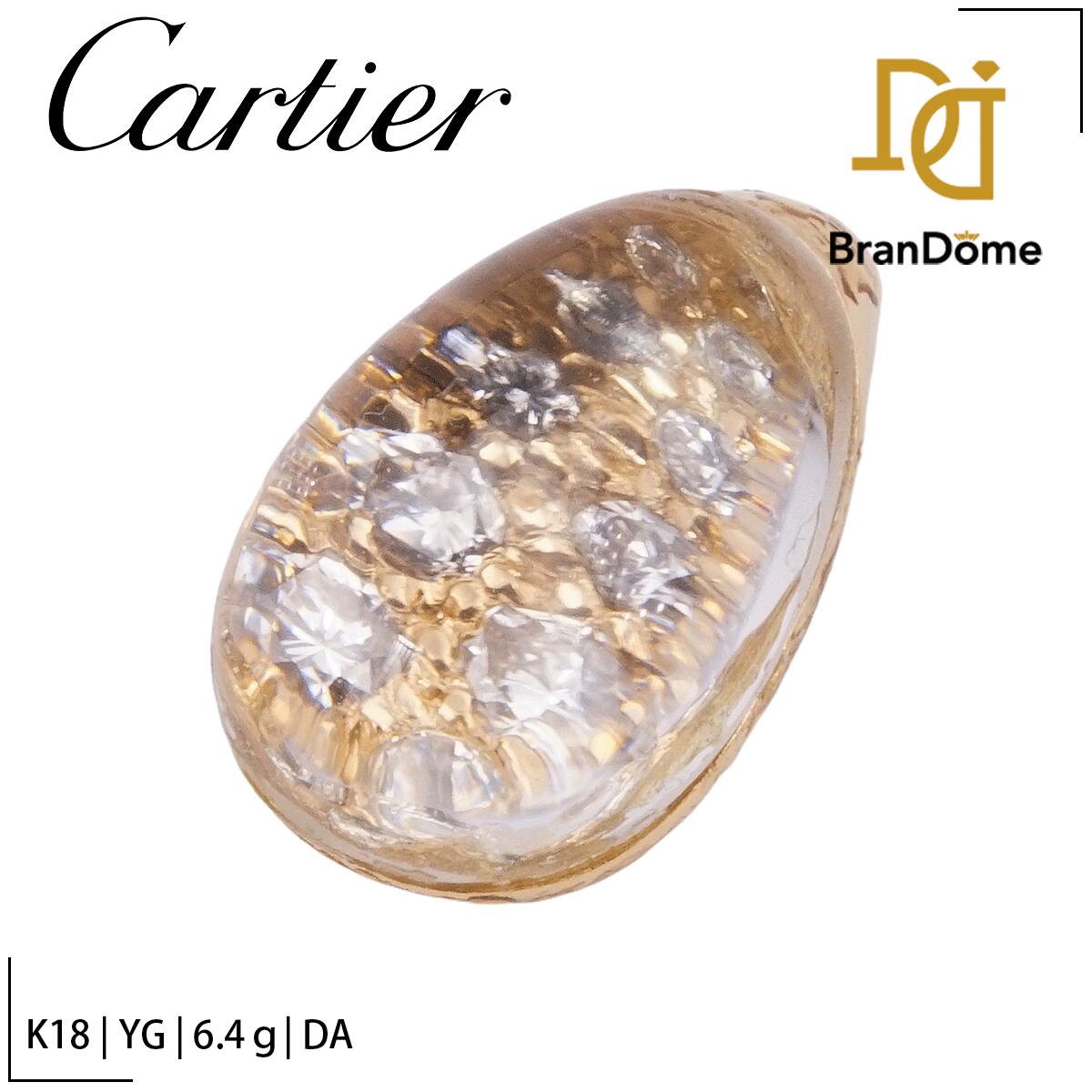 Rakuten - 【中古】 カルティエ CARTIER ペンダント ミストクリスタル ダイヤモンド K18 YG イエローゴールド 750 レディース ジュエリー Mist Crystal pendant