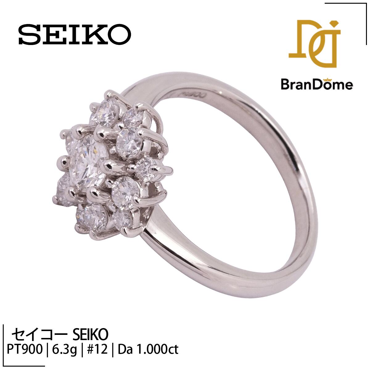 Rakuten - 【中古】 セイコー SEIKO リング ダイヤモンド 1ct PT900 プラチナ #52.5 約12号 指輪 レディース ジュエリー ring