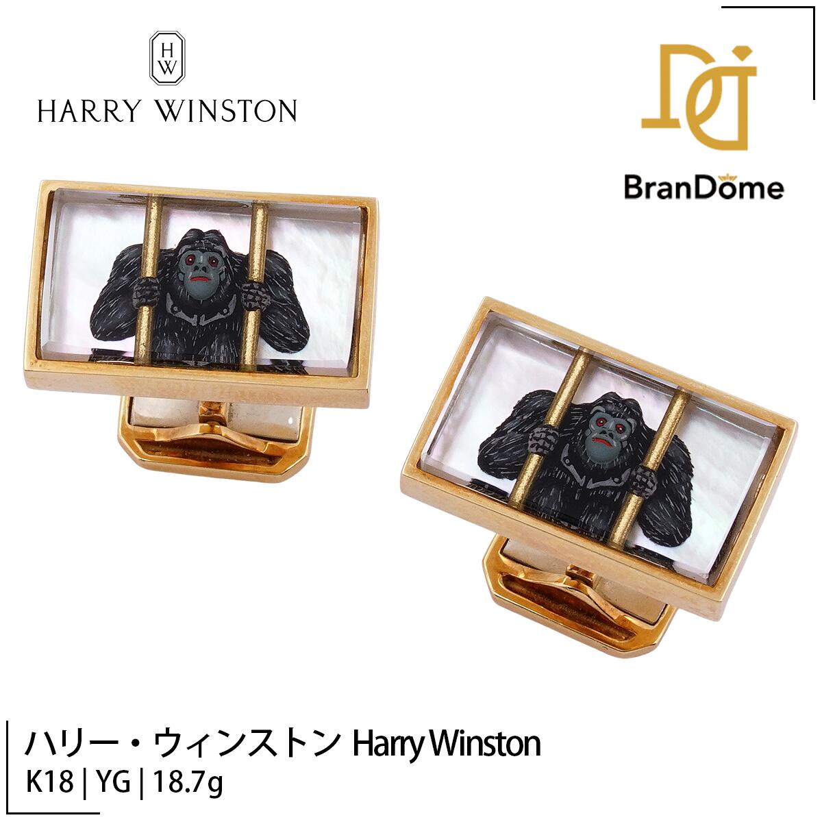 【中古】 ハリー・ウィンストン Harry Winston カフス K18 YG イエローゴールド 750 レディース ジュエリー
