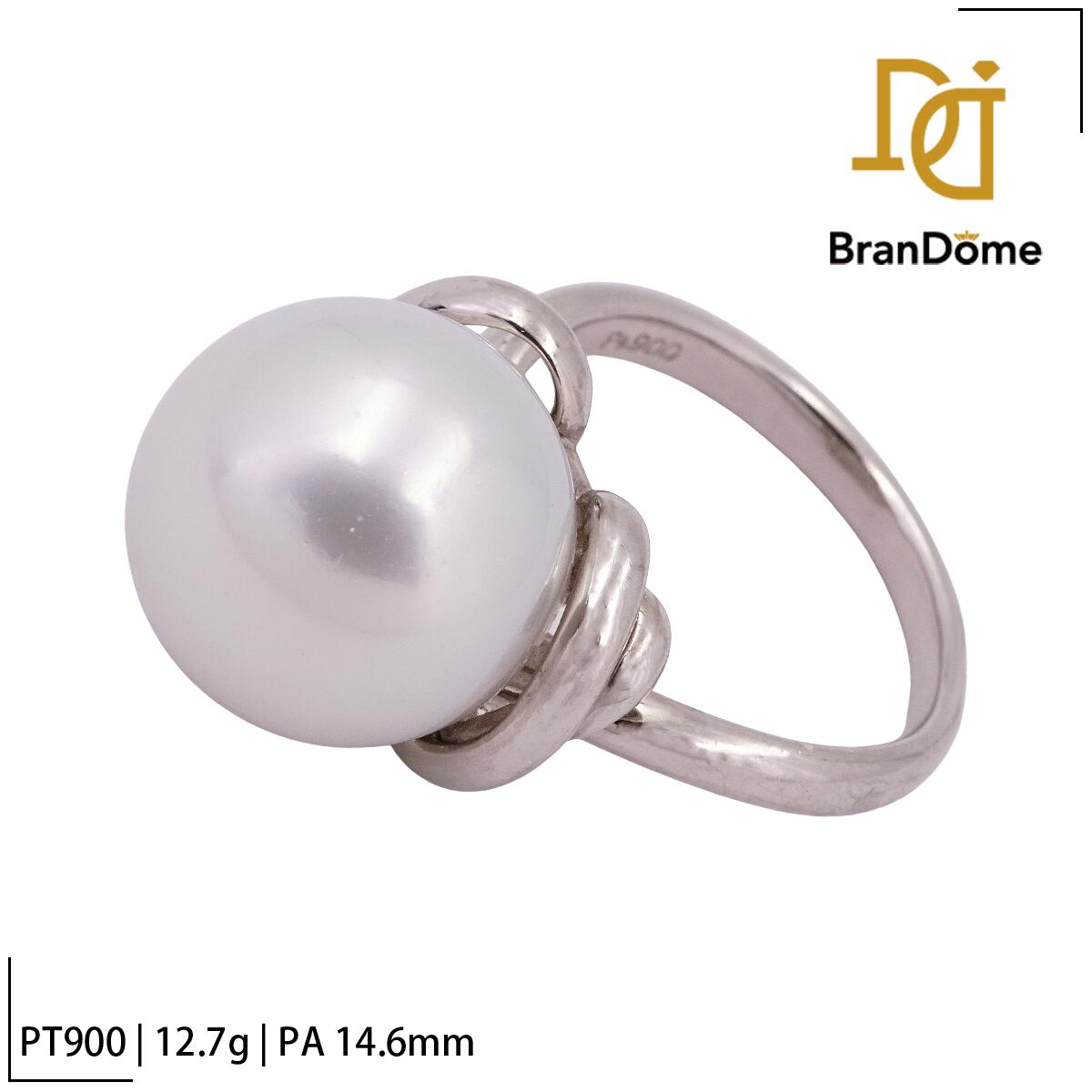 Rakuten - 【中古】 リング パール 14.6mm PT900 プラチナ #55 約15号 指輪 レディース ジュエリー ring