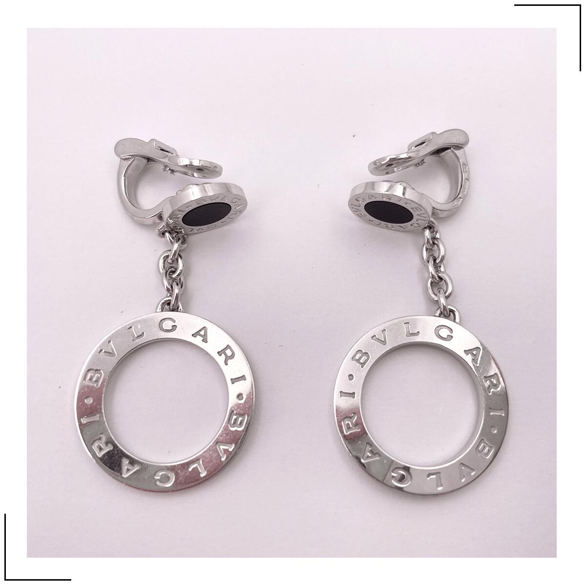 中古 ブルガリ BVLGARI イヤリング ブルガリブルガリ オニキス K18 WG ホワイトゴールド 750 レディース ジュ hideakicorp-10007443 BranDome サンプル画像3