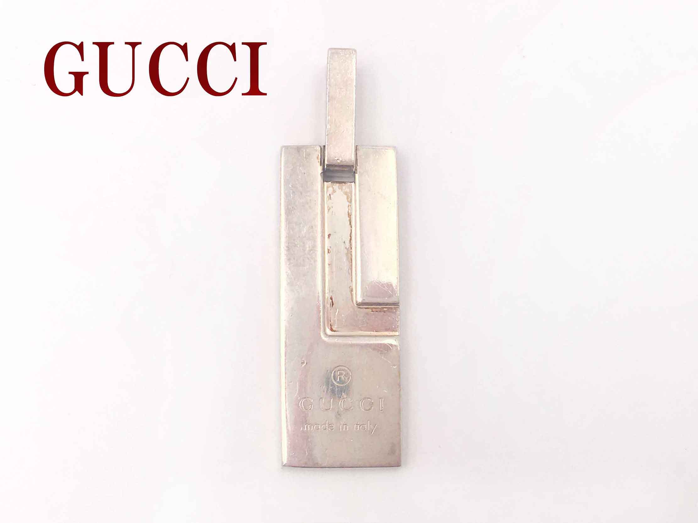 GUCCI Ob` y_g SV Vo[ Ag925 ITALY 9.6g TCYF18.1-44mm fB[XY uhWG[yÁz