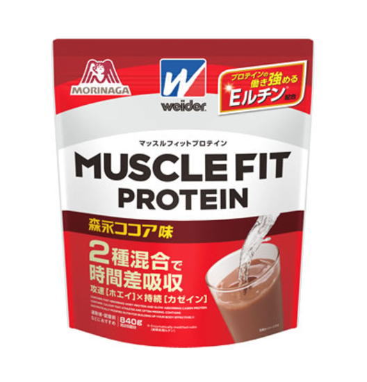 森永乳業 ウイダー マッスルフィット プロテイン 森永ココア味 840g 4個セット【送料無料】