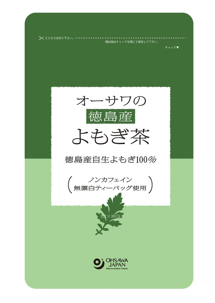 　　　　☆★☆ オーサワの徳島産よもぎ茶 ☆★☆ 　徳島産自生よもぎ100％ 　よもぎの香り豊か、まろやかな味わい。 オーサワの徳島産よもぎ茶の特長 ◆無漂白ティーバッグ使用 ◆約3～5分煮出す(1包で約500ml分) ◆急須またはマグカップでも手軽に飲める(1包で約200ml分) ◆ノンカフェイン オーサワの徳島産よもぎ茶の原材料名 よもぎ（徳島県） 　※アレルゲン・・・無 オーサワの徳島産よもぎ茶の調理・ご使用方法 ●煮出す場合 沸騰したお湯約500mlにティーバッグ1包を入れます。弱火にして、ふきこぼれないようにフタをずらして約3～5分煮出します。火を止めて、10～15分位してからティーバッグを取り出してください。 ●急須またはマグカップで手軽に ティーバッグ1包を急須（またはマグカップ）に入れ、約200mlのお湯を注ぎ、約30秒待ってお召し上がり下さい。 時間を調整してお好みの濃さでお召し上がり下さい。 取り扱い上の注意 ・開封後はチャックをしっかりと閉めて保管し、お早めにお召し上がり下さい。 ・食品アレルギーをお持ちの方は内容成分をご確認の上ご使用下さい。 ・まれに体質により合わない場合がありますので、その場合は使用を中止して下さい。 ・乳幼児の手の届かない所に保管して下さい。 ・直射日光及び高温・多湿を避けて保存して下さい。 ・開封後はなるべく早くお召し上がりください。 商品名 オーサワの徳島産よもぎ茶 内容量 40g（2g×20包） 保存方法 直射日光及び高温・多湿を避けて保存してください。 使用期限 パッケージに記載 広告文責 有限会社　横川ヤマト TEL 082-295-1732 メーカー オーサワジャパン 製造・区分 日本・健康茶 JAN：コード 4932828042329 ＜購入時の注意事項＞ ・予告無くパッケージが変更になる場合がありますので予めご了承下さい。 ・製造・取扱い中止の場合にはキャンセル処理をさせて頂く場合がございます。 ・お客様のご都合によるご注文内容の変更・キャンセル・返品・交換はお受けできません。 ・開封後の返品・交換は一切お受けできません。血圧が高めの方歯槽膿漏が気になる鼻の疾患でお悩みの方耳の疾患でお悩みの方アレルギー体質の方腎疾患が気になるどうき・息切れ便秘でお困りの方痔のお薬喉の渇きが気になる乳腺炎でお悩みの方眼精疲労炎症性・化膿性疾患せき・たんストレスが気になる滋養強壮しびれが気になるむくみが気になる胃腸が気になる神経痛・リウマチ不眠でお悩みの方排尿困難更年期が気になるだるさ・やる気肝疾患が気になる生活習慣病健康美容が気になる肝臓疾患でお悩みの方アレルギー性鼻炎気になる脂肪生理不順の方皮膚炎が気になる介護系商品デリケートゾーン生活習慣病でお悩みの方気になる健康茶気になる植物多糖類おすすめの乳酸菌アサイ有機ゲルマニウムオーサワジャパン正官庄高麗人参デンタルケア赤ちゃんの夜泣きうっかりが気になる気になる乳酸菌