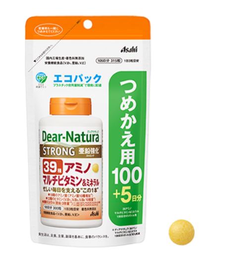 アサヒ ディアナチュラ ストロング39アミノ マルチビタミン＆ミネラル エコパック 315粒(105日分) 6個セット【送料無料】【栄養機能食品】