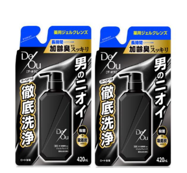 ロート製薬 デ・オウ 薬用ジェルクレンズ 420mL（つめかえ用）2個セット旧：デ・オウ 薬用クレンジングウォッシュ