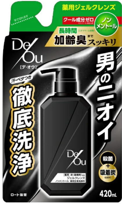 【医薬部外品】ロート製薬 デ・オウ 薬用ジェルクレンズ ノンメントール詰替用420mL【送料無料】【旧：薬用クレンジングウォッシュ】【送料無料】