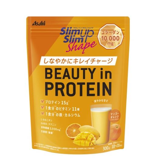 アサヒ スリムアップスリム シェイプ BEAUTY in PROTEIN マンゴーオレンジ味 300g 2個セット【送料無料】アサヒグループ