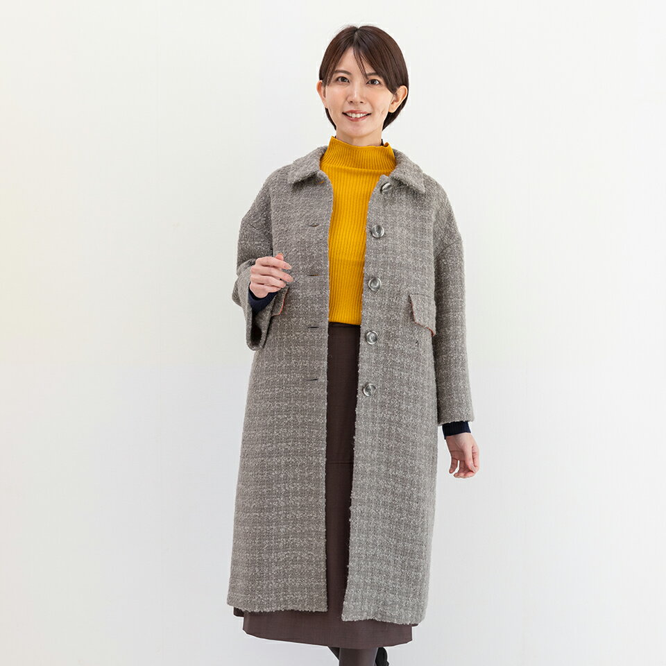 Rakuten - ブティックひでき ドロップショルダー ベルスリーブ ストレートコート 7号〜15号 オーダーメイド HY-5C227