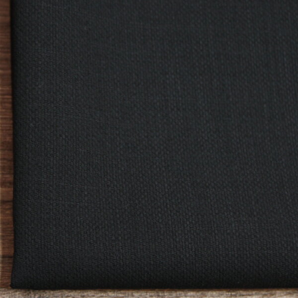 春夏ウール 変わりななこ織り ソフトジョーゼット ライトストレッチ 中薄地 マットブラック H[オーダーカット生地 10cm単位] 【RCP